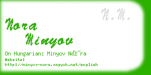 nora minyov business card